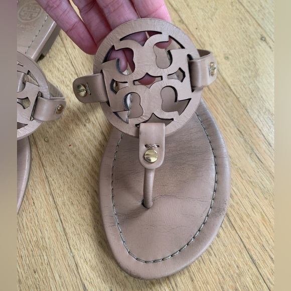Tory Burch Miller sandals size 7.5 nude neutral - Picture 1 of 9